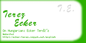 terez ecker business card